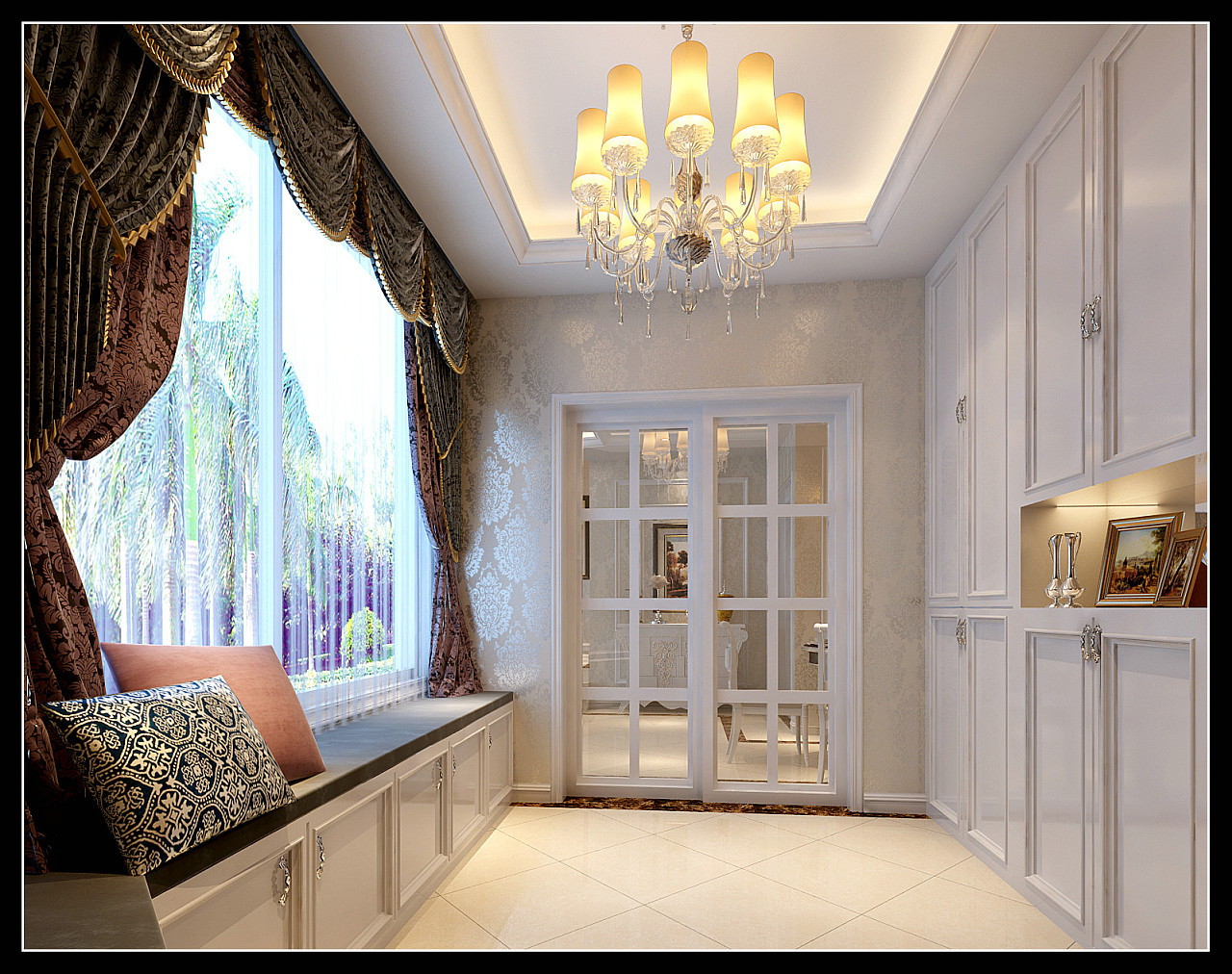 升龍?zhí)靺R9號院三室兩廳與兩室一廳裝修設(shè)計案例效果圖解析